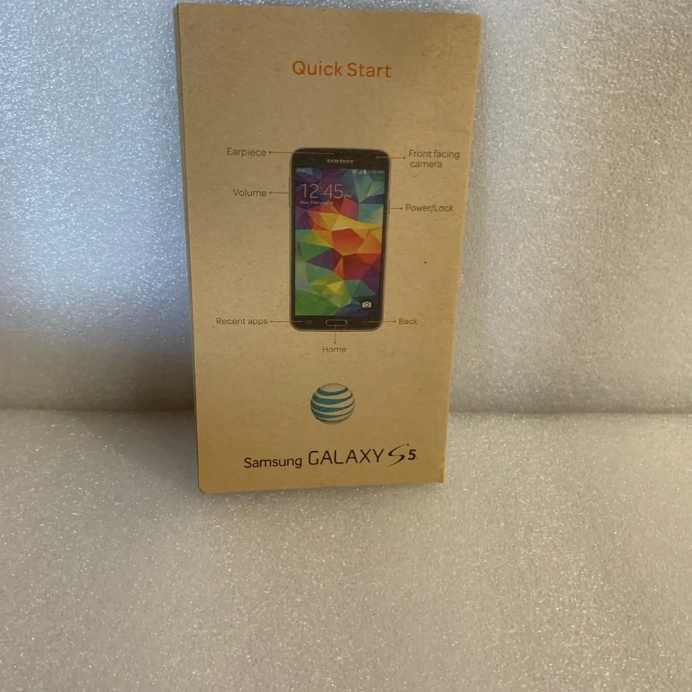 Samsung Galaxy S5 Packaging in Tan